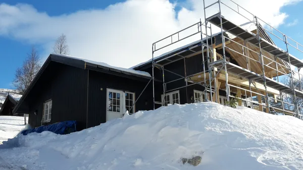 Scandinavian wooden facade